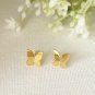 14k Solid Gold Butterfly Earrings Gold Body Piercing Insect Nose Ear Jewelry.