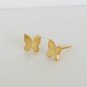 14k Solid Gold Butterfly Earrings Gold Body Piercing Insect Nose Ear Jewelry.