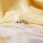 14k Gold Art Deco Diamond Ring Wedding Stackable Ring Gold Crown Diamond Ring.