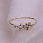 Diamond Ring 14k Gold Diamond Cluster Ring Gold Engagement Ring Yellow Gold Band