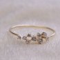Diamond Ring 14k Gold Diamond Cluster Ring Gold Engagement Ring Yellow Gold Band