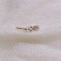 Diamond Ring 14k Gold Diamond Cluster Ring Gold Engagement Ring Yellow Gold Band