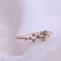 Diamond Ring 14k Gold Diamond Cluster Ring Gold Engagement Ring Yellow Gold Band