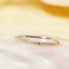 14k Gold Diamond Half Eternity Band Stackable Diamond Ring Solid Gold Ring Band. 14k Gold Diamond Half Eternity Band Stackable Diamond Ring Solid Gold Ring Band.