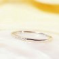 14k Gold Diamond Half Eternity Band Stackable Diamond Ring Solid Gold Ring Band.