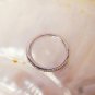 14k Gold Diamond Half Eternity Band Stackable Diamond Ring Solid Gold Ring Band.