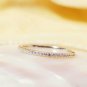 14k Gold Diamond Half Eternity Band Stackable Diamond Ring Solid Gold Ring Band.