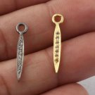 Spike Charm Pendant Pave Diamond Jewelry Findings 925 Silver Pendant Charm Gift.