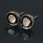 Natural Diamond Polki Ear Tops 925 Sterling Silver Diamond Polki Ear Stud Tops.