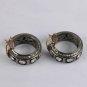 925 Sterling Silver Rose Cut Diamond Hoop Earring Handmade Victorian Style Gift.