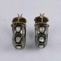 925 Sterling Silver Rose Cut Diamond Hoop Earring Handmade Victorian Style Gift.