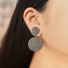 925 Sterling Silver Pave Diamond Round Dangle Earring Diamond Wedding Earring. 925 Sterling Silver Pave Diamond Round Dangle Earring Diamond Wedding Earring.