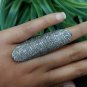 Natural Pave Diamond Full Finger Handmade 925 Silver Ring For Christmas NS87.