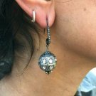 Ball Earring Pave Diamond RoseCut Diamond Ball Earring 925 Silver Diamond Jewel. Ball Earring Pave Diamond RoseCut Diamond Ball Earring 925 Silver Diamond Jewel.