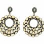 Opal Gemstone Diamond Dangle Earring 925 Silver Pave Diamond Hoop Earring Gift.