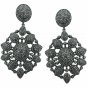 Pave Diamond Flower Dangle Earring 925 Silver Fashion Diamond Earring Jewelry.
