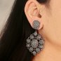 Pave Diamond Flower Dangle Earring 925 Silver Fashion Diamond Earring Jewelry.
