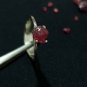 Burma Spinel Raw Garnet Ring 925 Silver Solitaire Ring Unisex Pyramid Gemstone.
