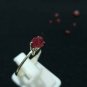 Burma Spinel Raw Garnet Ring 925 Silver Solitaire Ring Unisex Pyramid Gemstone.