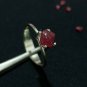 Burma Spinel Raw Garnet Ring 925 Silver Solitaire Ring Unisex Pyramid Gemstone.