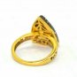 Polki Diamond Triangle Ring 925 Silver Diamond Wedding Anniversary Gift Ring.