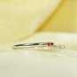 14k Gold Open Cuff Ring Stackable Ring Spessartite Garnet Ring Engagement Ring.