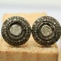 Pave Diamond Stud Earring 925 Silver Polki Diamond Valentines Earrings Jewelry.