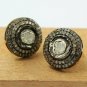 Pave Diamond Stud Earring 925 Silver Polki Diamond Valentines Earrings Jewelry.