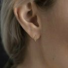 Dainty Earring Threader Gold Earring Diamond Earring 14k Solid Gold Gift For Mom Dainty Earring Threader Gold Earring Diamond Earring 14k Solid Gold Gift For Mom
