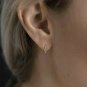 Dainty Earring Threader Gold Earring Diamond Earring 14k Solid Gold Gift For Mom