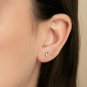 14k Solid Gold Diamond Ear Climber Diamond Pave Ear Climber Valentines Day Sale.