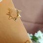 Hoop Diamond Earrings Huggies Earrings Dangle Charm Earrings 14k Solid Gold Gift