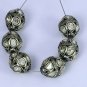 Pave Diamond Oval Rosecut Ball Beads 925 Silver Polki Beads Jewelry Findings.
