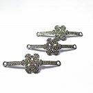 Pave Diamond Snowflakes Connector 925 Silver Diamond Jewelry Chain Findings NS1.