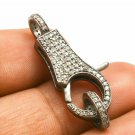 Unique Lobster Clasps Pave Diamond Lobster Clasps 925 Silver Jewelry Findings.