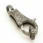 Unique Lobster Clasps Pave Diamond Lobster Clasps 925 Silver Jewelry Findings.
