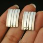 14k Solid Gold Men Cufflinks Geometric Matte&Glossy Rectangular Cufflinks Gift.