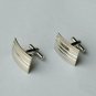 14k Solid Gold Men Cufflinks Geometric Matte&Glossy Rectangular Cufflinks Gift.