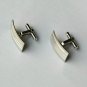 14k Solid Gold Men Cufflinks Geometric Matte&Glossy Rectangular Cufflinks Gift.