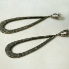 Pave Diamond Teardrop Dangle Earring 14k Gold 925 Silver Diamond Drop Earring.