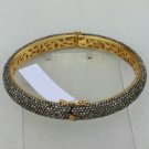 Pave Diamond Bangle 14k Gold&925 Silver Diamond Ethnic Bangle Bracelet Gift. Pave Diamond Bangle 14k Gold&925 Silver Diamond Ethnic Bangle Bracelet Gift.