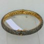 Pave Diamond Bangle 14k Gold&925 Silver Diamond Ethnic Bangle Bracelet Gift.