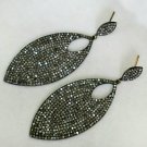 Marquise Shape Pave Diamond Earring 14k Gold&925 Silver Diamond Statement Gift. Marquise Shape Pave Diamond Earring 14k Gold&925 Silver Diamond Statement Gift.