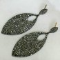 Marquise Shape Pave Diamond Earring 14k Gold&925 Silver Diamond Statement Gift.