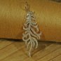 Solid 14k Gold Diamond Leaf Pendant Jewelry Fine Gold Diamond Leaf Birthday Gift