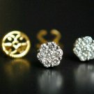 Diamond Stud Earring 14k Gold Natural Diamond Bridal Earring Flower Diamond Stud
