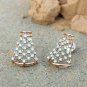 Solid 14k Gold Stud Earrings Designer Diamond Earring Wedding Anniversary Gift.