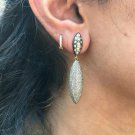 Pave Diamond Spike Earring 14k Gold&925 Silver Diamond Handmade Earring Gift.