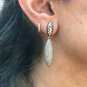 Pave Diamond Spike Earring 14k Gold&925 Silver Diamond Handmade Earring Gift.