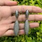 Pave Diamond Spike Earring 14k Gold&925 Silver Diamond Handmade Earring Gift.